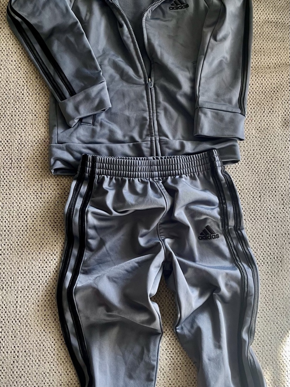 Adidas Toddler Tricot Tracksuit Black Matching Set Baby 3T